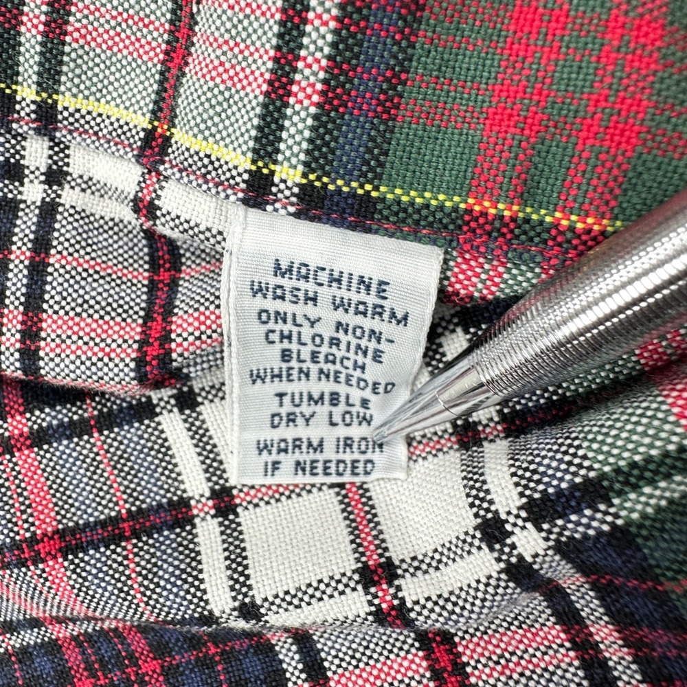 Ralph Lauren Mens XXL Button Down Shirt Red Green Plaid Long Sleeve Pony Pocket - Picture 5 of 9